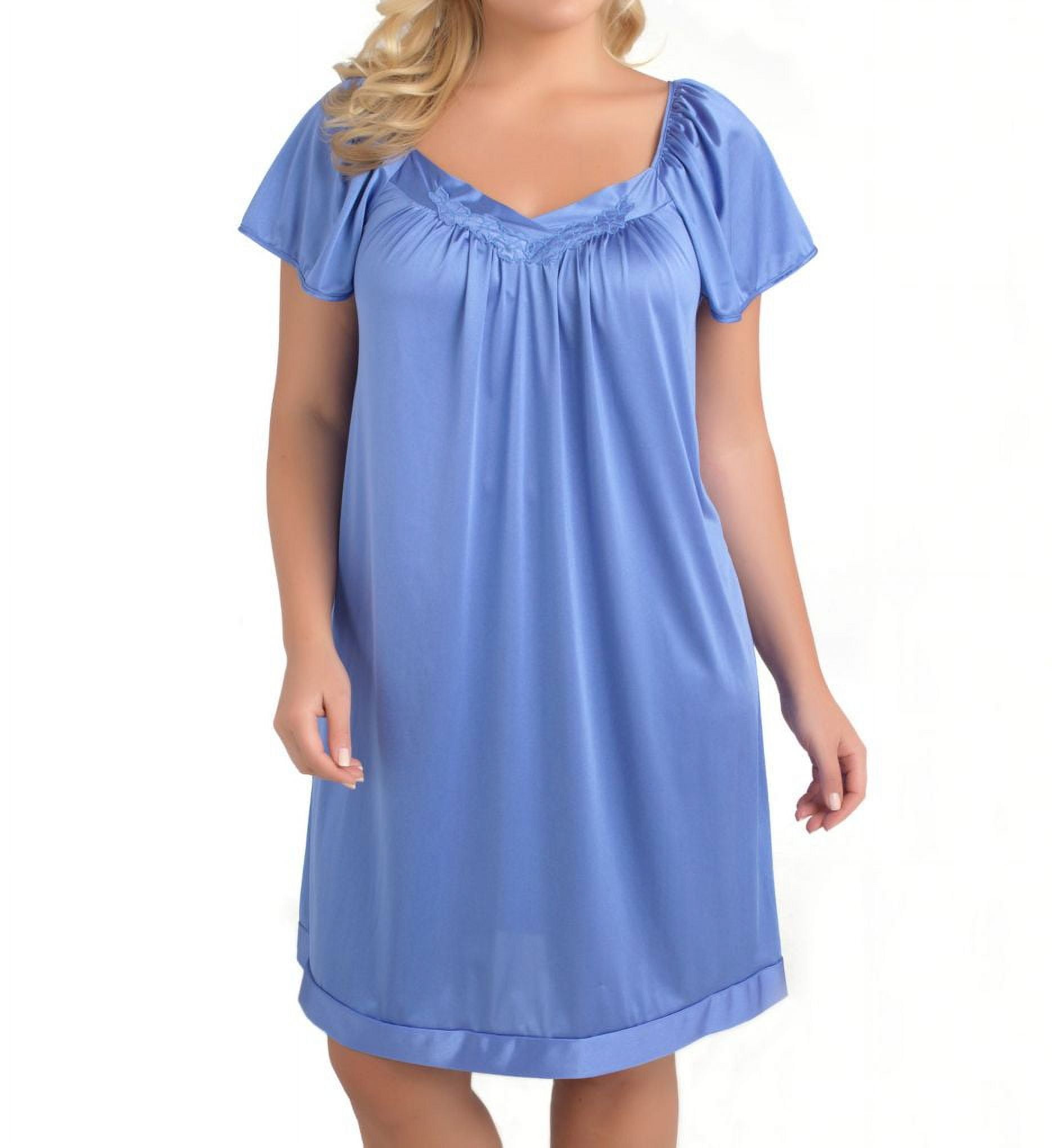 Women's Exquisite Form 30109 Coloratura Flutter Sleeve Short Nightgown