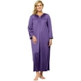thumbnail image 1 of Women's Exquisite Form 50107 Coloratura 3/4 Sleeve Long Nightgown (Purple Potion 3X), 1 of 7