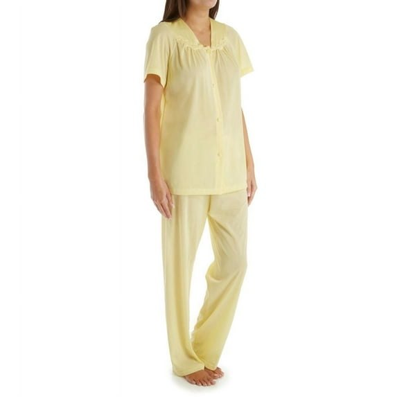 Women's Exquisite Form 90107 Coloratura Vintage Short Sleeve Pajama Set (Daffodil S)
