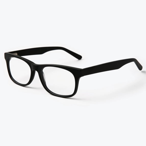 IVYTIG Women's Wide Fit Acetate Eyeglass Frames, 56mm Rectangle Prescription-Ready Glasses with Spring Hinges, Matte Black