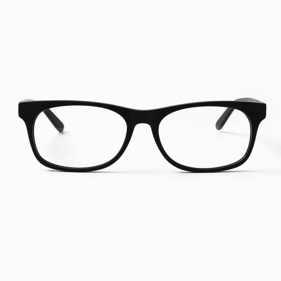 Women's Extended Fit Rectangle Daily Wearing Acetate Eyglasses Frame, Matte Black, 56mm