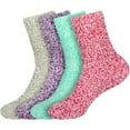 thumbnail image 1 of Women's Extra Large Fuzzy Warm Feather Soft Socks - Assortment 4D - 4prs, 1 of 8