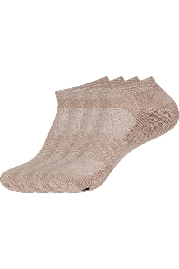 Women's Rayon from Bamboo Athletic Ankle Socks - Grey - Size 10-13 - 4 Pairs