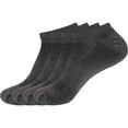 thumbnail image 1 of Women's Extra Large Rayon from Bamboo Fiber Sports Superior Wicking Athletic Ankle Socks - Charcoal - 4prs, Size 10-13, 1 of 2