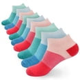 thumbnail image 1 of BambooMN Women's Fuzzy Aloe Infused Soft Nylon Spa Socks - Assortment 99 - Extra Large - 9 Pairs, 1 of 5