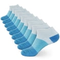 thumbnail image 1 of BambooMN Women's Fuzzy Aloe Infused Soft Nylon Spa Socks - Blueberry - Extra Large - 9 Pairs, 1 of 5