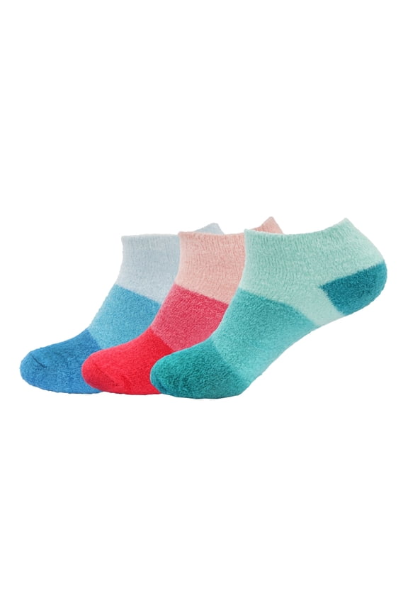 Women's Fuzzy Aloe Infused Soft Nylon Spa Socks - Assortment A Extra Large - 3 Pairs