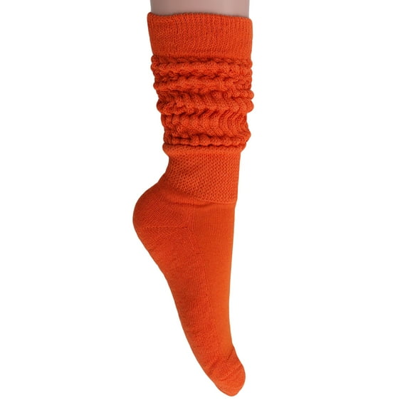 Women's Extra Long Slouch Socks - 1 Pair Knee High Cotton Blend Socks, Fits Shoe Sizes 5-10, Retro Style