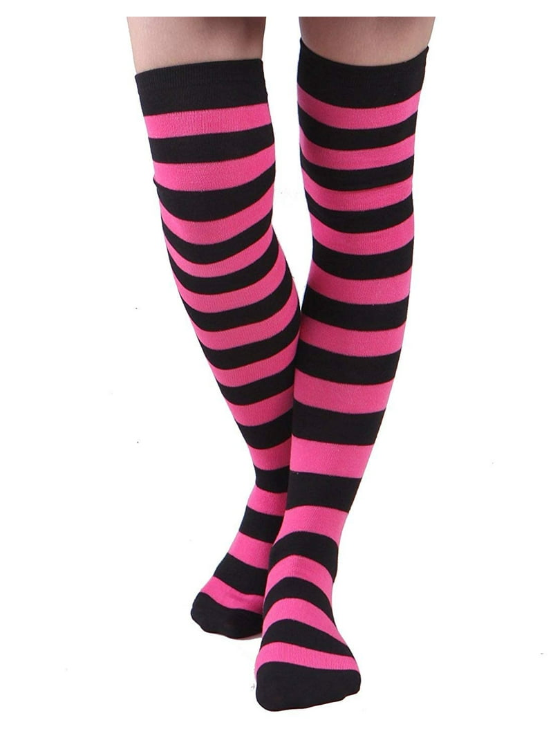 タイツ・ソックス MAX MARA Women Socks ZAVORRA005 Black Women‚Äôs Sexy Extra Long Striped Cotton Socks for Winter