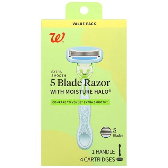 Women's Extra Smooth 5 Blade Razor System with Moisture Halo
