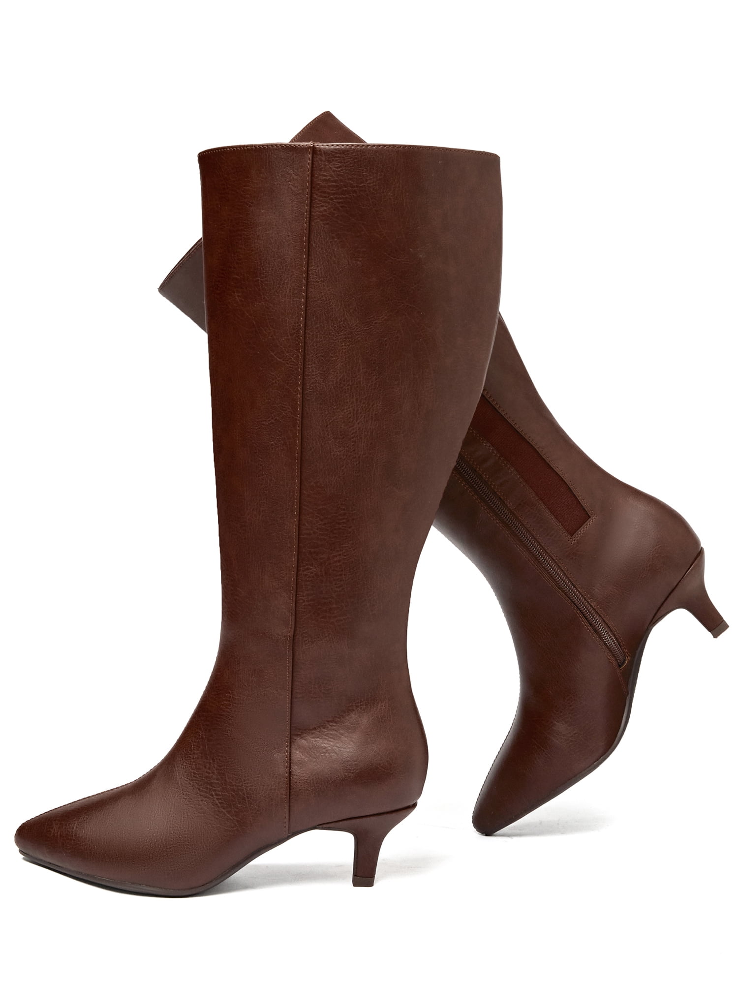 Women's Extra Wide Calf Knee High Boots Stiletto Heeled True Wide Width — free download
