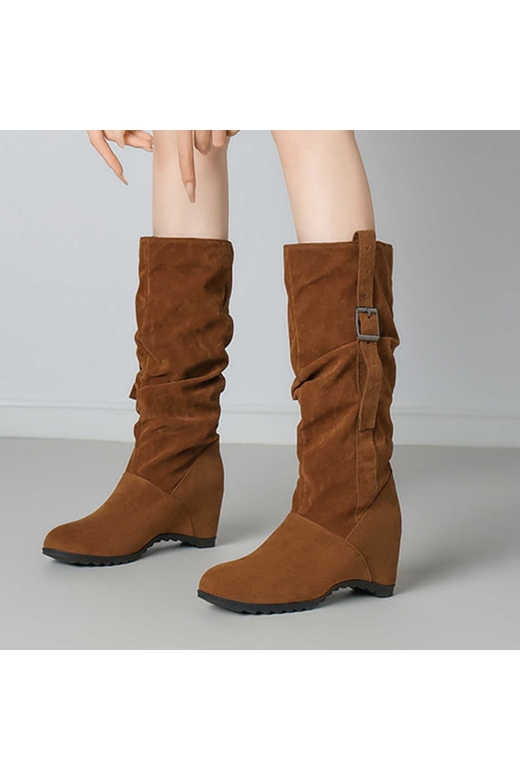 Women's Extra Wide Calf Knee High Boots Wide Width Slouchy Knee High Boots.