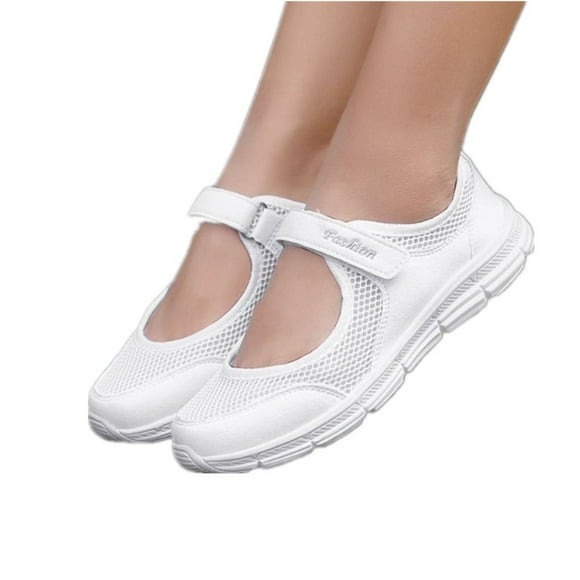 Women's Extra Wide Diabetic Edema Shoes with Fully Adjustable Closures Easy On/Off, Air Cushion Walking Sneakers for Elderly Swollen Feet Outdoor
