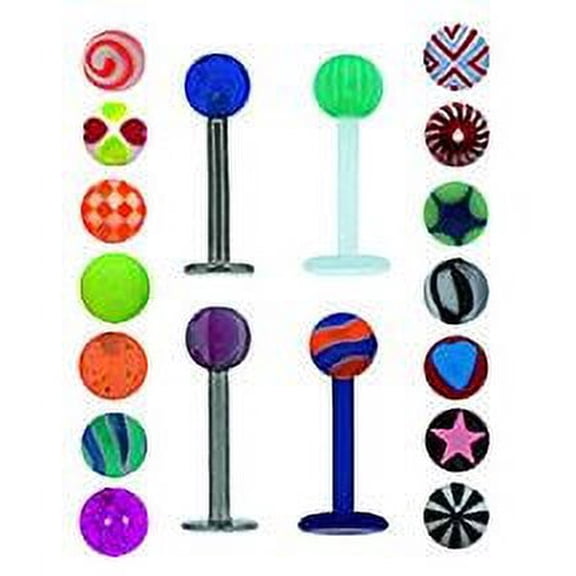 Women's Extreme Value Body Jewelry Labret Set
