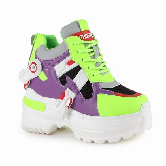 Women’s Eye-Catching Street Fashion Wedge Sneakers