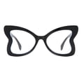 thumbnail image 1 of Women's Eyeglasses Oversized Fashion Butterfly Shape UV400 Black, Clear, 1 of 4