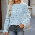 thumbnail image 1 of Women's Eyelet Tops Puff Short Sleeve Blouses Dressy Casual Cute Hollow Out Crochet Lace Embroidered Summer Shirts Womens Oversized Tops Blouses Short Sleeve Athletic Women plus Size Button down Shirt, 1 of 3