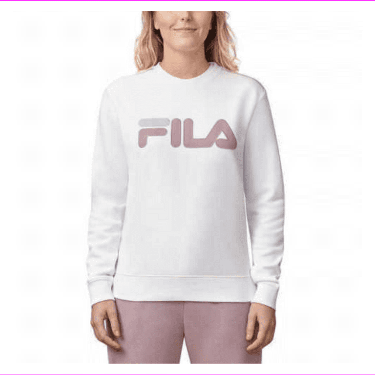 Women s FILA Michele Crewneck Sweater M White Walmart