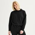 thumbnail image 1 of Women's FLX Embrace Cropped Hoodie Color: Mineral Black Size: MEDIUM, 1 of 4