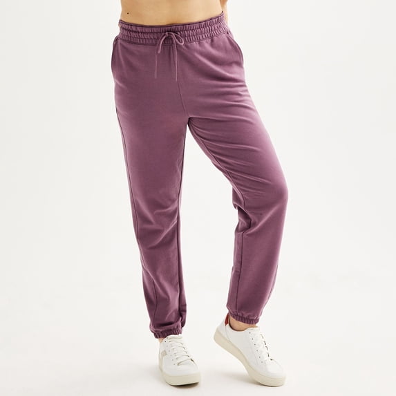 Women's FLX Embrace High-Rise Boyfriend Joggers Color: Antique Ruby Size: XL LONG