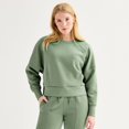thumbnail image 1 of Women's FLX Solace Cropped Pullover Sweatshirt Color: Rustic Fern Size: MEDIUM, 1 of 4