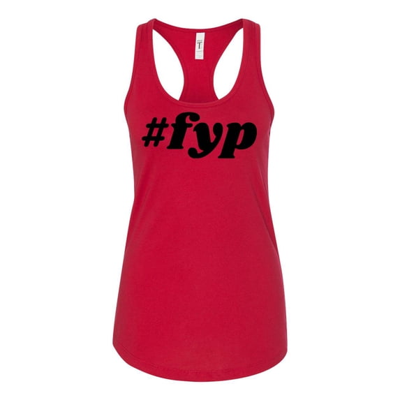 Women's #FYP For You Page Ladies Racerback Tank Top-Red-large