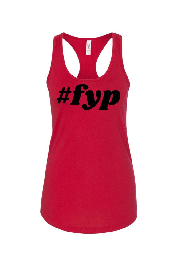 Women's #FYP For You Page Ladies Racerback Tank Top-Red-large