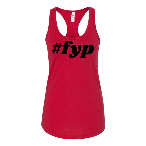 Women's #FYP For You Page Ladies Racerback Tank Top-Red-xs