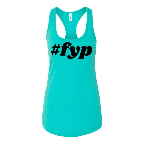 Women's #FYP For You Page Ladies Racerback Tank Top-Tahiti Blue-xs