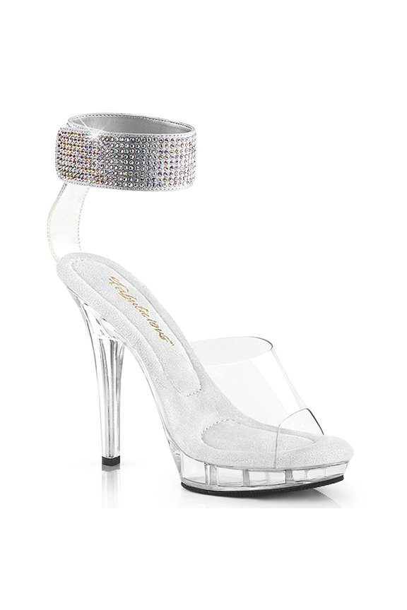 5" Heel, 3/4" PF Sandal - Clr/Clr, 12