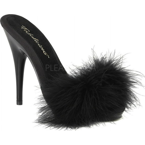 Women's Fabulicious Poise 501F Marabou Slide