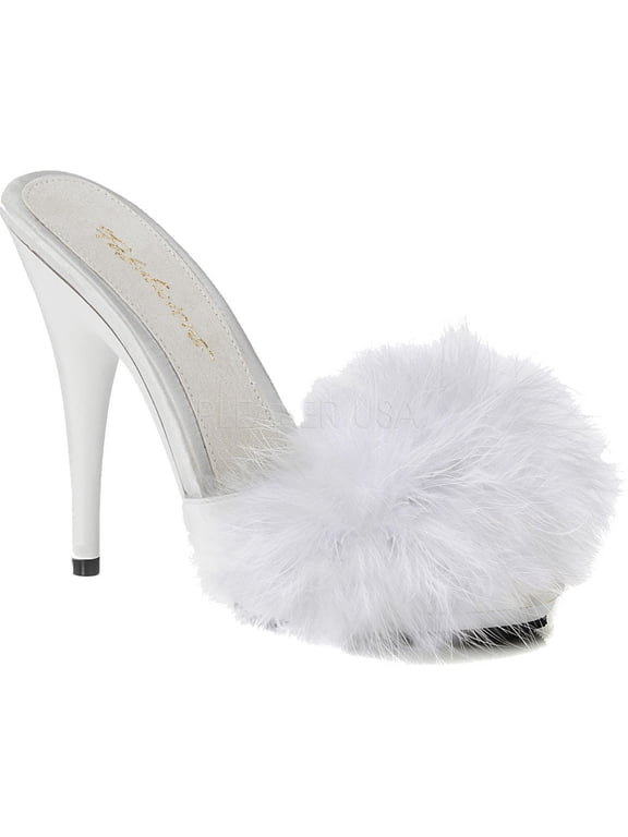 Women's Fabulicious Poise 501F Marabou Slide