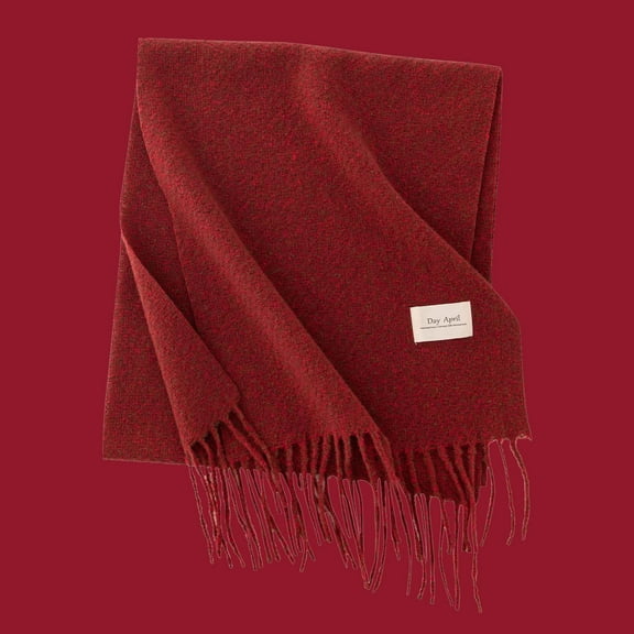 Women's Fabulous Plus Size Soft Pashmina Viscose Scarf Shawl Wrap，Womens Solid Color Christmas Thick Warm Shawl Scarf