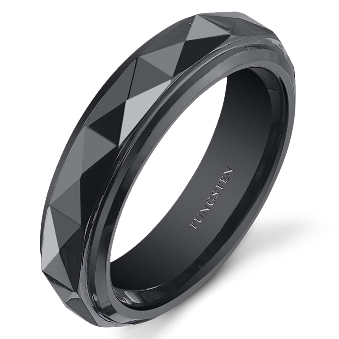 Black tungsten rings online walmart