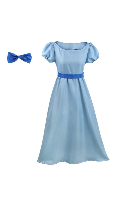 Women's Fairy Tale Blue Princess Dress Vintage Storybook Long Dress Outfit