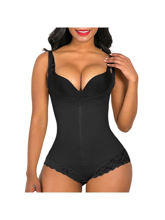 Women's Fajas Colombianas Shapewear Postpartum Tummy Control Body Shaper Girdles Compression Garment Women Soft Lightweight Comfortable Shapewear, Black 3XL