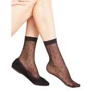 Women's Falke 41452 Dot Anklet Sock (Black M/L)