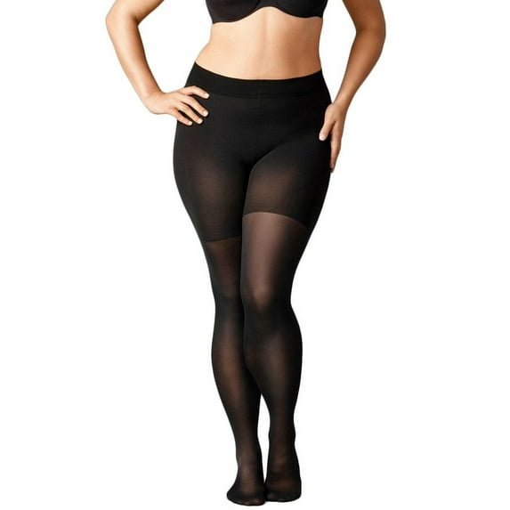 Women's Falke 43001 Plus Size Semi Opaque Matte Tights (Black 4)