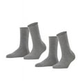 thumbnail image 1 of Falke Women's Socks, 2-Pack - Happy, Short Socks, Rolled Cuffs Grey 35-38 (Uk 2,5-5), 1 of 5