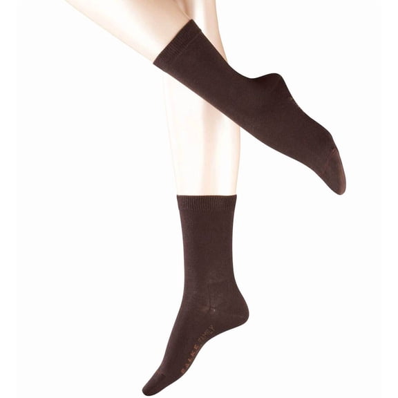 Falke Women's Socks - Family So, Short Socks, Single Colour  Dark Brown 35-38 (Uk 2.5-5)