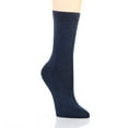 thumbnail image 1 of Women's Falke 47675 Family Stretch Cotton Crew Socks (Navy Melange S/M), 1 of 1
