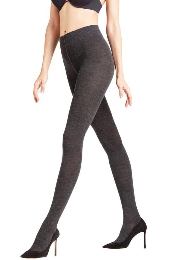 Women's Falke 48425 Soft Merino Wool Blend Tights (Anthracite Melange L)