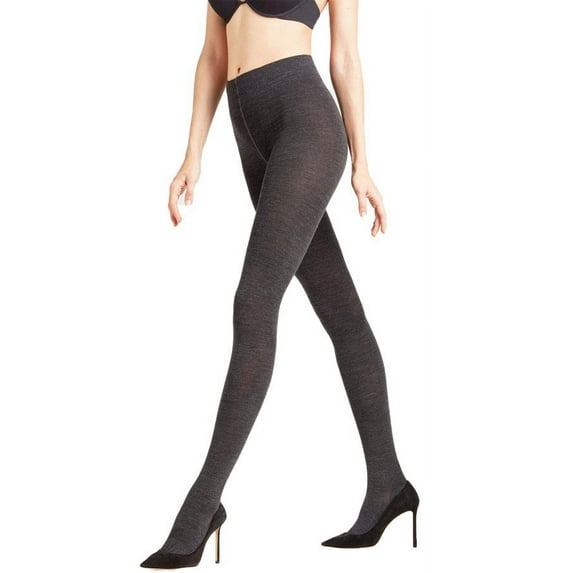 Women's Falke 48425 Soft Merino Wool Blend Tights (Anthracite Melange XL)