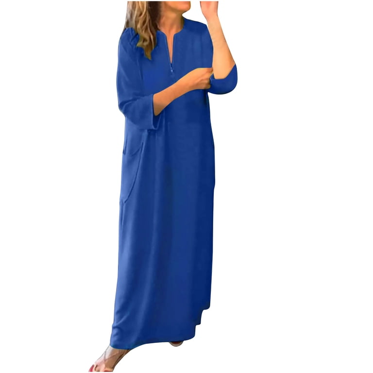 chinese dress ladies Horizon Blue Maxi Dress - Casual Dresses