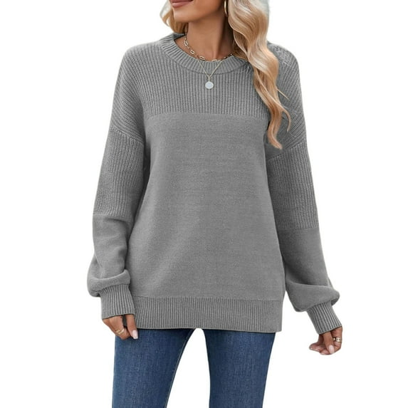 Women's Fall Cotton Pullover Knit Oversized Turtleneck Long Sleeve Winter Warm Sweater