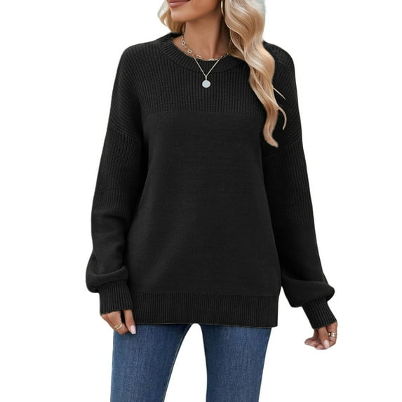 Women's Fall Cotton Pullover Knit Oversized Turtleneck Long Sleeve Winter Warm Sweater