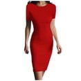 thumbnail image 1 of Women's Fall Fashion Long Sleeve Mini Dress Bodycon Short Party Date Night Going Out Dresses Red, 1 of 5
