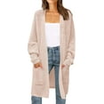 thumbnail image 1 of Women's Fall Long Batwing Sleeve Open Front Chunky Knit Cardigan Sweater, 1 of 19
