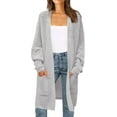 thumbnail image 1 of Women's Fall Long Batwing Sleeve Open Front Chunky Knit Cardigan Sweater, 1 of 20