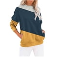 thumbnail image 1 of Women's Fall Tops 2024 Cap Sleeve Tops for Women Round Neck Fashion Casual Long Sleeve Print Sweatshirt, 1 of 4